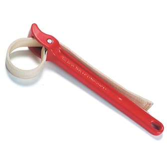 Strap Wrenches for Gripping Turning Pipes in Tight Spaces