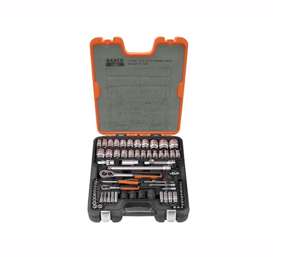 Bahco S800 Socket Set 77 Piece 1 4 1 2in Drive 77 Piece Set