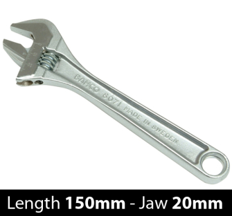 Bahco Chrome Adjustable Wrench 150mm - 8070 C