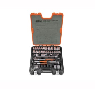 Bahco S800 Socket Set 77 Piece 1/4 & 1/2in Drive - 77 Piece Set