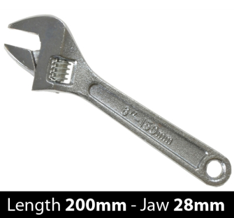 BlueSpot Adjustable Wrench 200mm - B/S06103