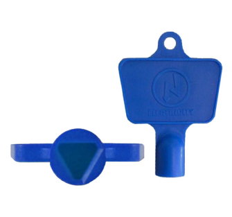 Plastic Electric Meter Box Key Blue - Pack of 20