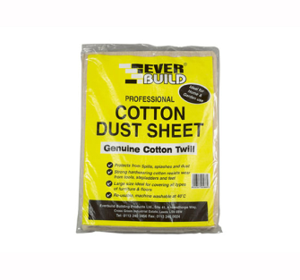 Everbuild Cotton Dust Sheets 12 x 9ft - Dust Sheet Dust