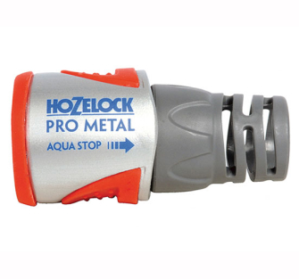 Hozelock 2035 Pro Metal Aqua Stop Hose Connector - 12.5-15mm