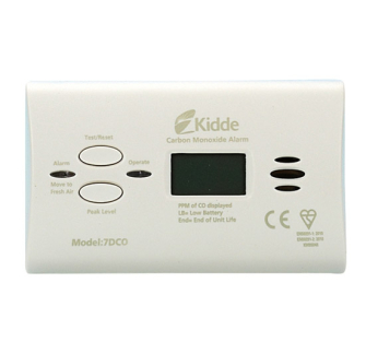 Kidde Carbon Monoxide Alarm Digital 10 Year Sealed Battery