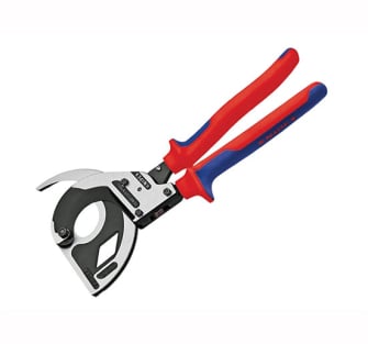 Knipex Cable Cutters - Ratchet Action 320mm - PVC Grips 320mm