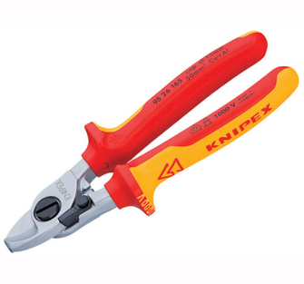Knipex Cable Shears - Return Spring with VDE Grips - VDE Grips 16