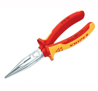Knipex Snipe Nose Side Cutting Pliers (Radio) 160mm VDE - VDE Gri