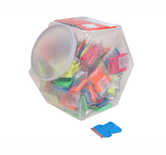 Personna Neon Plastic Mini Scraper Jar of 100 Single Blades - Wit