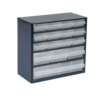 Raaco 616-123 16 Drawer Metal Cabinet - Storage Cabinet