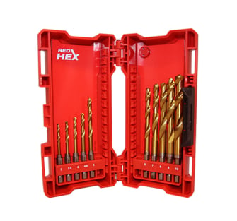 Milwaukee 10pc Titanium 3-10mm Red Hex Drill Bit Set - 48894759