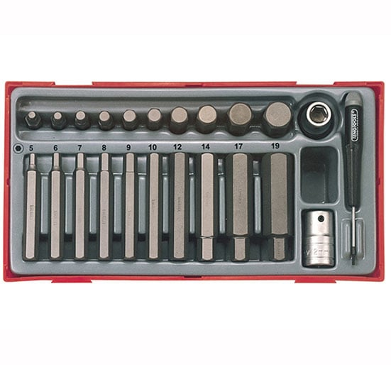 Teng TTHEX23 23 Piece Metric Hex Bit Socket Set 23 Piece Set