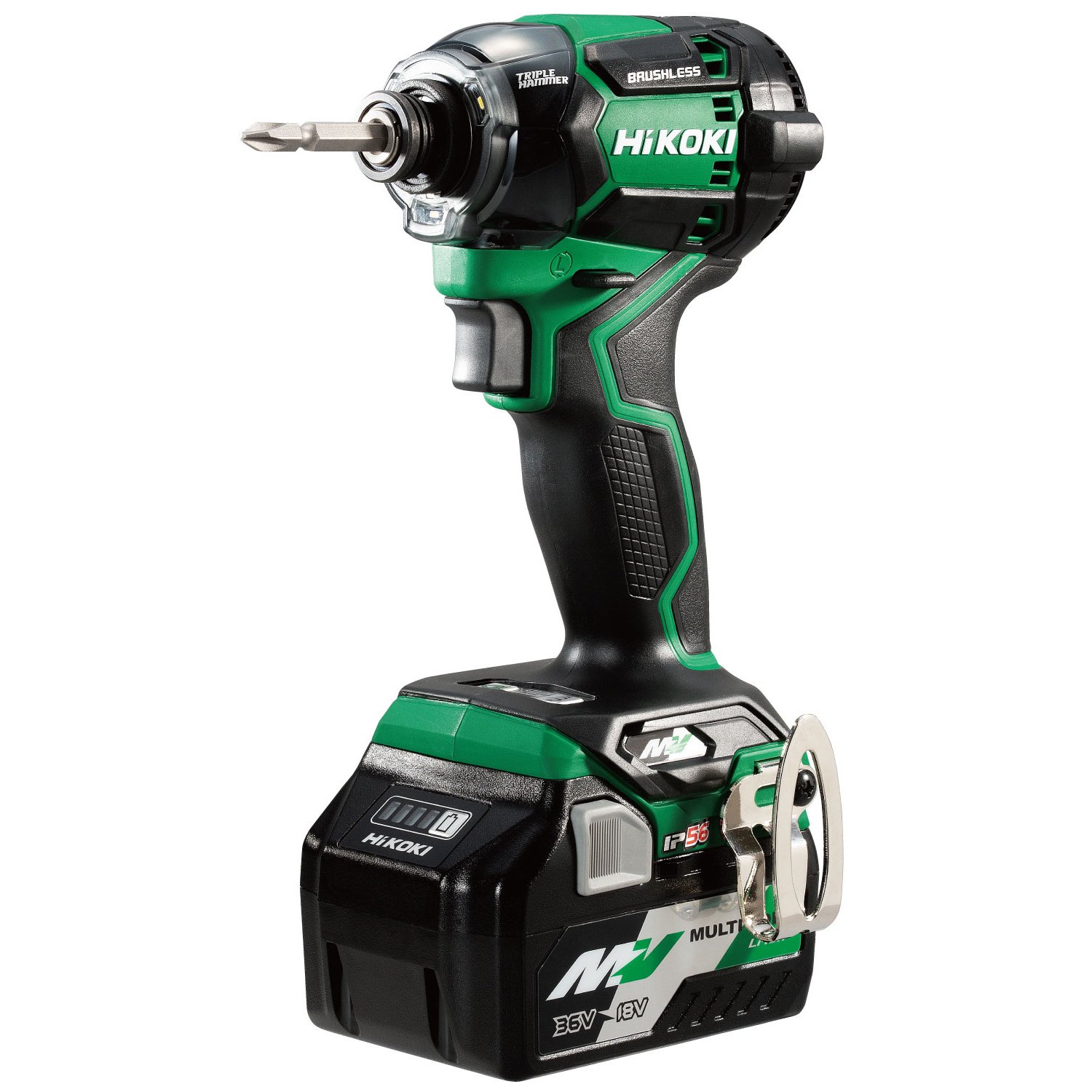 HiKOKI WH36DC JRZ 36V Cordless impact Driver Kit with 2 x MV Batteries Charger and Case